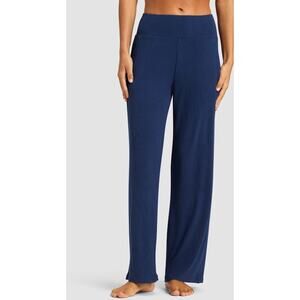 New Cozy Earth Womens Luxury Rib Knit Lounge Pant Navy Blue Medium